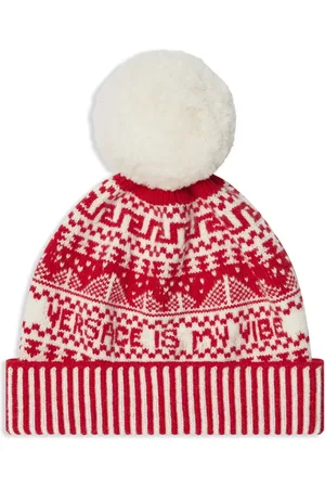 VERSACE Gorro tejido Fair Isle