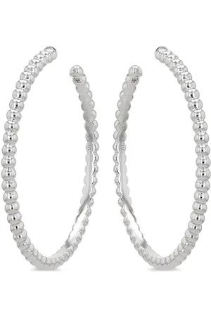 Van cleef Arracadas en oro blanco de 18kt con diamantes