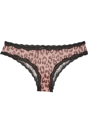 FLEUR DU MAL Brasier traslúcido con estampado de leopardo