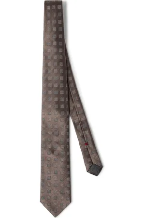 Brunello Cucinelli Corbata de seda entretejida en jacquard