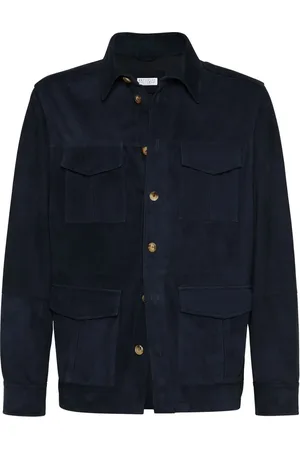 Brunello Cucinelli Sobrecamisa de cuero