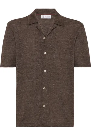 Brunello Cucinelli Camisa tejida manga corta