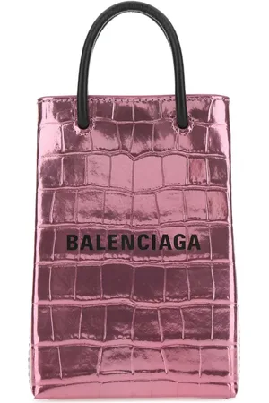 Balenciaga Tote con efecto de piel de cocodrilo