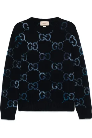 Gucci Suéter con motivo GG en intarsia