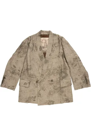 ZIGGY CHEN Blazer con hojas estampadas