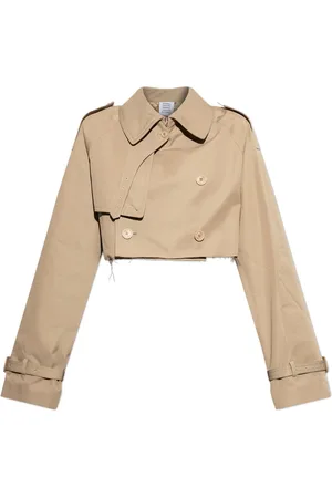 Vetements Chamarra corta estilo gabardina