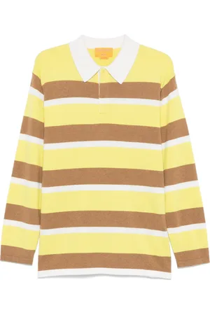 Guest In Residence Playera tipo polo estilo rugby con motivo de rayas