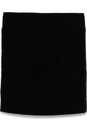 CHANEL Falda corta de terciopelo 1980
