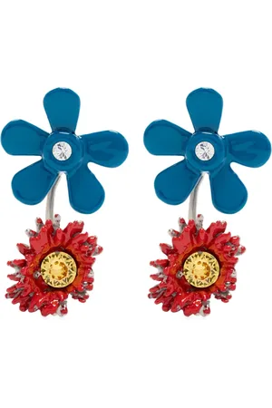 Marni Aretes con apliques florales