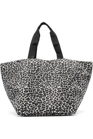 Hervè Chapelier Tote grande con estampado de leopardo