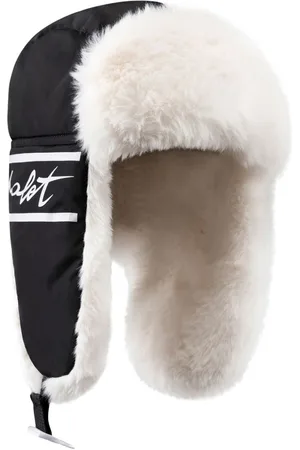 Elisabetta Franchi Gorro ushanka con logo estampado
