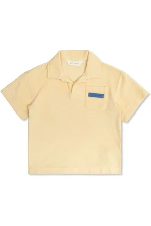 Palm Angels Playera tipo polo de tejido de rizo