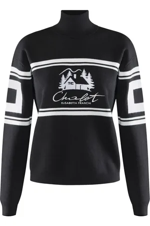 Elisabetta Franchi Top para nieve con logo bordado