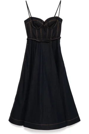 ZIMMERMANN Vestido estilo corset de mezclilla