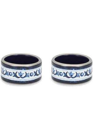 Dolce & Gabbana Set de dos anillos en porcelana para servilletas pequeños