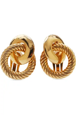 Dior Aretes clip de cadena 1990