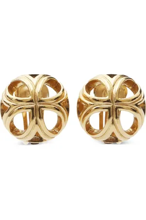 Dior Aretes de clip redondos 1990