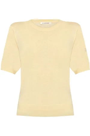 By Malene Birger Top tejido con logo bordado