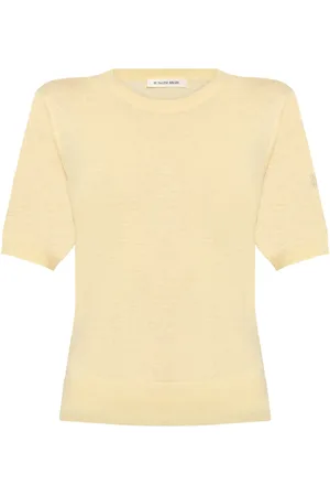 By Malene Birger Top tejido con logo bordado