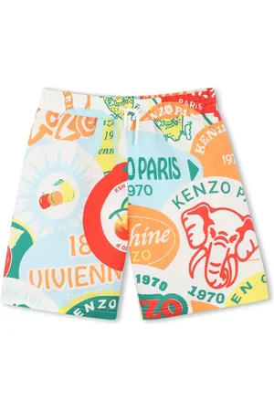 Kenzo Shorts de playa con estampado gráfico en toda la pieza