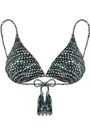 Vilebrequin Top de bikini con perlas estampadas