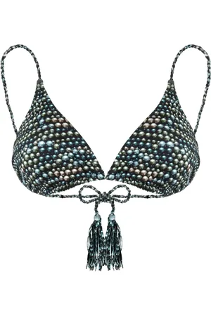Vilebrequin Top de bikini con perlas estampadas