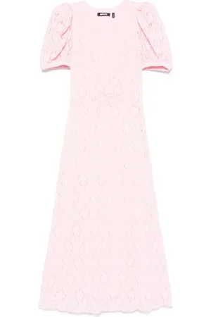 ROTATE Vestido midi con mangas farol