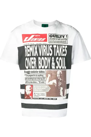 Jean Paul Gaultier Playera con estampado de periódico
