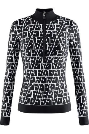 Elisabetta Franchi Top para nieve con letras en jacquard