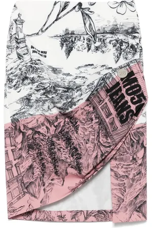 Moschino Falda corta con ilustración estampada