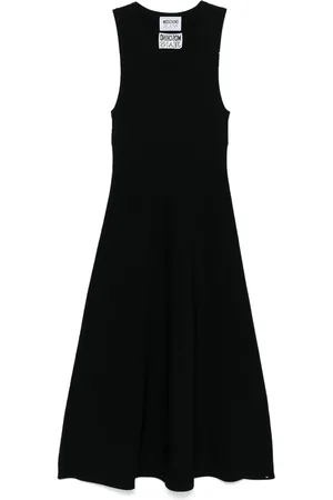 Moschino Vestido midi con diseño tejido de canalé