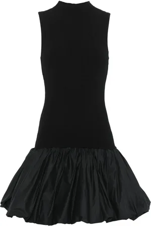 ROTATE Vestido corto tejido de canalé