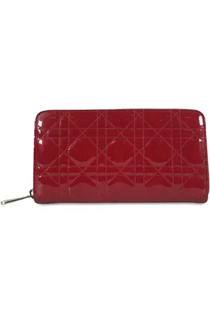 Dior Cartera Patent Cannage Zip Around Wallet 2012