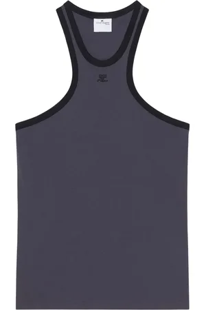 Courrèges Camiseta scuba con ribete en contraste