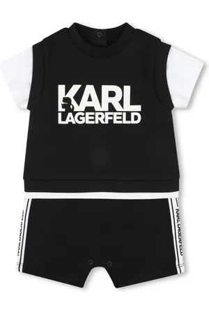 Karl Lagerfeld Set de dos rompers con logo estampado