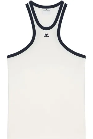 Courrèges Camiseta scuba con ribete en contraste