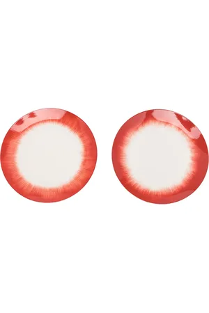 ANN DEMEULEMEESTER Set de dos platos de porcelana de