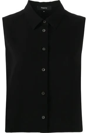 THEORY Camisa con cuello de pico