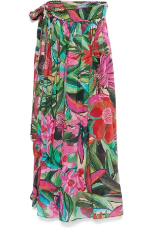 Farm Rio Falda midi con estampado floral