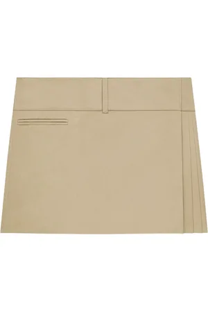 Courrèges Falda midi plisada con cinturón