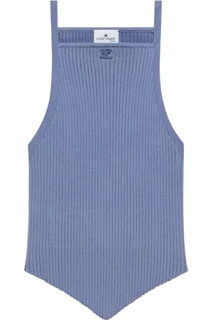 Courrèges Camiseta tejida de canalé