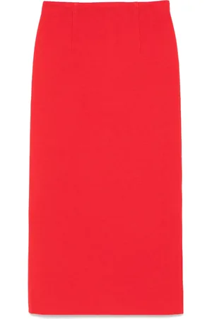 Auralee Falda midi tejida de canalé