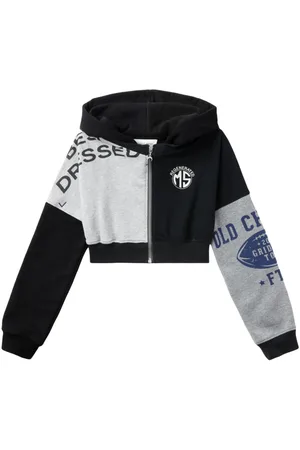 Marine Serre Hoodie corta estampada