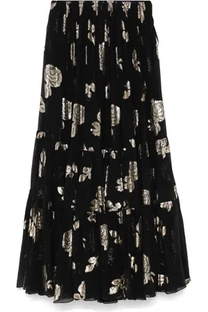 Chloé Falda larga con motivo floral en jacquard
