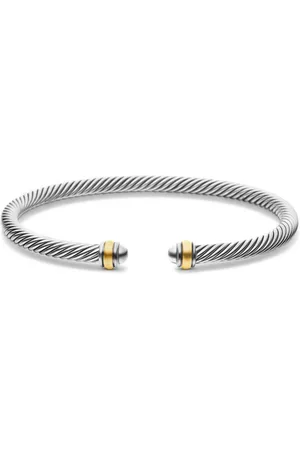 David Yurman Pulsera Classic Cable en oro amarillo de 18kt y plata de ley de 4mm
