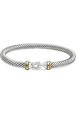 David Yurman Pulsera Buckle Classic Cable en oro amarillo de 18kt y plata de ley (5mm)