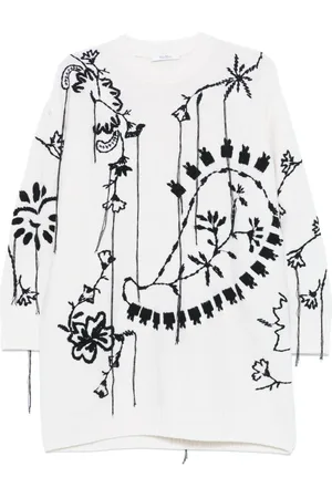 Max Mara Vestido corto bordado