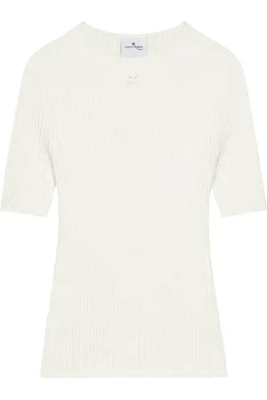 Courrèges Top tejido de canalé