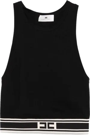 Elisabetta Franchi Camiseta con banda del logo