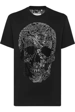 Philipp Plein Playera con estampado Paisley Skull